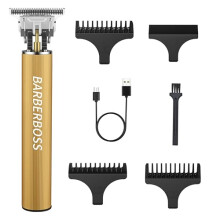 BarberBoss T-Blade Hair & Beard Trimmer, Cordless Men’s Detail Clipper, USB Charging, 3 Precision Combs, Men’s Grooming Tool for Face, Neckline &