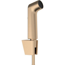 hansgrohe Water Hand Shower S with 1 Water-Saving Jet (EcoSmart), incl. Shower Head Holder and Shower Hose 1.25 m, Brushed Bronze, 29238140