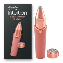 Wilkinson Sword Intuition Facial Trimmer & Styler for Women, 2-in-1 Eyebrow Shaver and Facial Hair Trimmer with 2 x Accessories, 1 x Cleaning Brush, 1