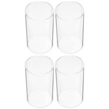 Kerzenhalter 4 Stück Klarglas Borosilikat 10x7x7 cm — glas kerzenhalter, borosilikat kerzenhalter, set 4 kerzenhalter, glas windlicht zylinder
