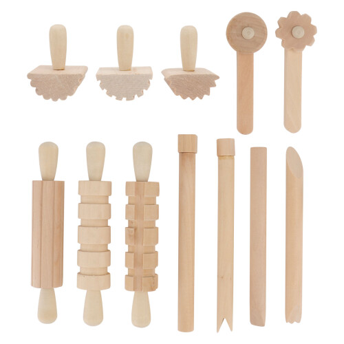 2Ensembles Outils Sculptures En Bois Beige Pour Argile 1
