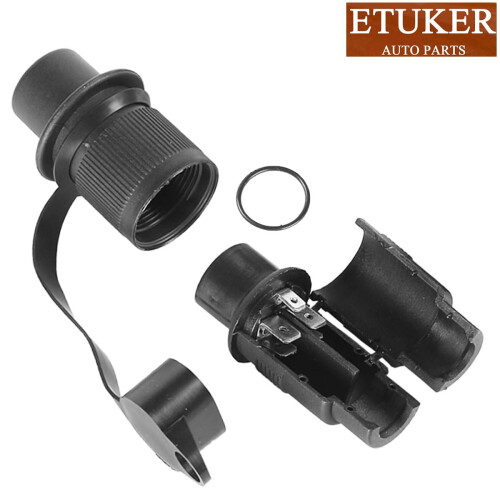 ETUKER 3pin Trailer Plug Socket with Flat Terminals, 3x Plug and 3x Socket for Trailer, Van 2