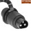 ETUKER 3pin Trailer Plug Socket with Flat Terminals, 3x Plug and 3x Socket for Trailer, Van 5