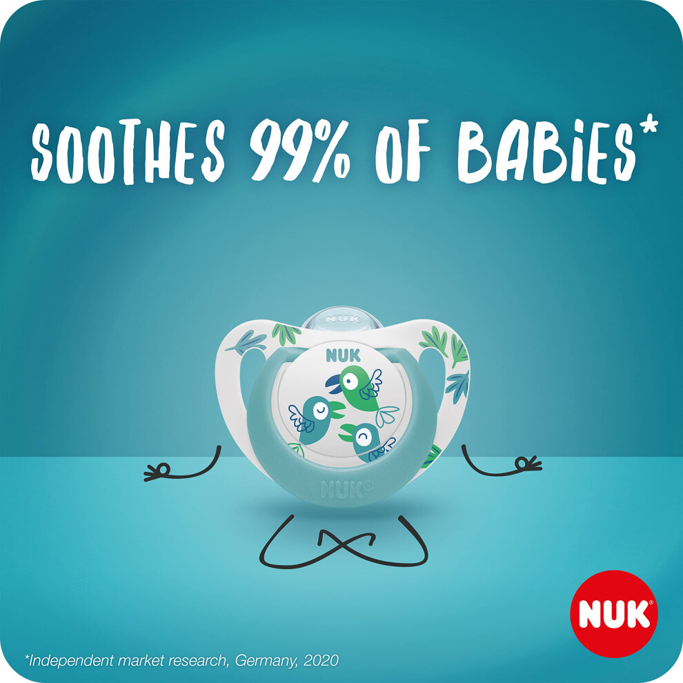 Nuk Star Baby Dummy 1836 Months Soothes 99 Of Babies Bpafree Silico