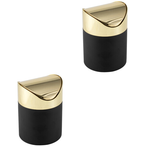 2Pièces Mini Métal Noir Avec Couvercle 1