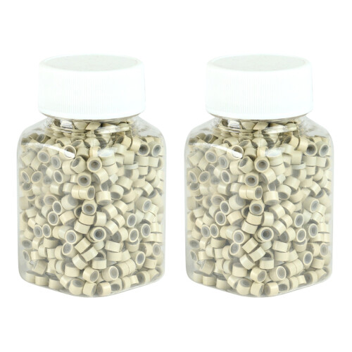 1000Pièces Perles Tressage Beige Silicone Pour Dreadlock 1