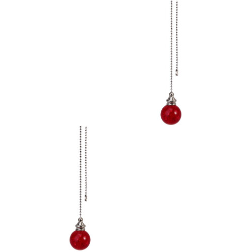 2Pièces À Rouge En Cristal, Pour Ventilateur Lampe 2