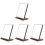 4Pièces Miroir Décoratif Bois Couleur Marron Clair Pour Coiffeuse 2