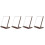 4Pièces Miroir Décoratif Bois Couleur Marron Clair Pour Coiffeuse 3