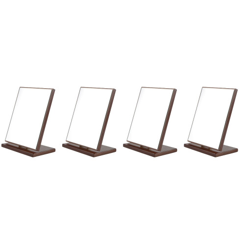 4Pièces Miroir Décoratif Bois Couleur Marron Clair Pour Coiffeuse 2