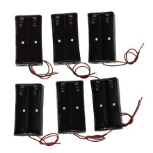 6 PeçAs de PláStico Preto 2 X3,7 V 18650 Tipo Caixa de Suporte de Bateria
