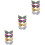 12Pièces Enfant Multicolores Costume Fête Durable 4