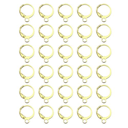 200Pièces Boucles D'oreilles Levier Rond Accessoires 1