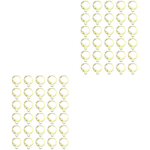 200Pièces Boucles D'oreilles Levier Rond Accessoires 2