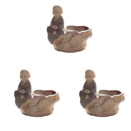 3Pièces Pots À Fleurs Céramiques Pour Succulentes Design 1