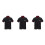 3Pièces Chemise Chef Courtes Premium Noir 3