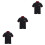 3Pièces Chemise Chef Courtes Premium Noir 4