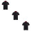 3Pièces Chemise Chef Courtes Premium Noir 8