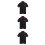 3Pièces Chemise Chef Courtes Premium Noir 7