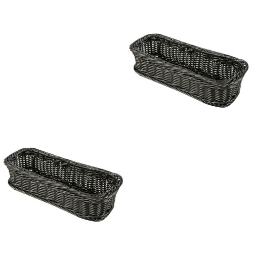 2Pièces Panier Rectangulaire Pour Pain Snacks 1