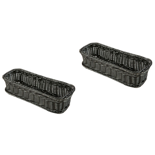 2Pièces Panier Rectangulaire Pour Pain Snacks 2