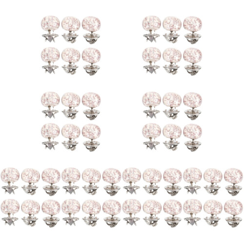 48Pièces Boutons Cachés Rose Décoratifs Et Anti Ouverture 2