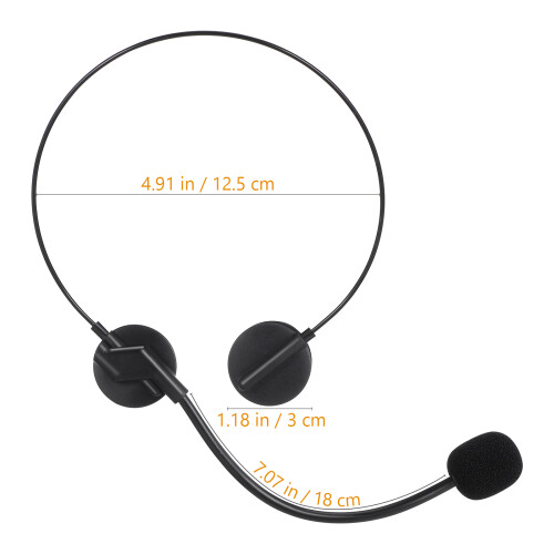 18Pièces Microphone Casque Jouet Noir Costume 1