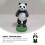 3Pièces Support Lunettes Décor Résine Panda Original 8