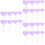 120Pièces Pics Gâteaux Coeur Violet Usage Décoration 5