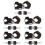 5Ensembles Cadenas Casque Antivol Câble Acier Solide Noir 5
