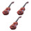 3Pièces Jouet Musical Ukulélé Bois Enfant Marron 4