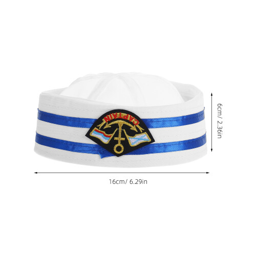 2Pièces Chapeaux Marin Brodés Enfant Coton Qualité Usage Costume 1