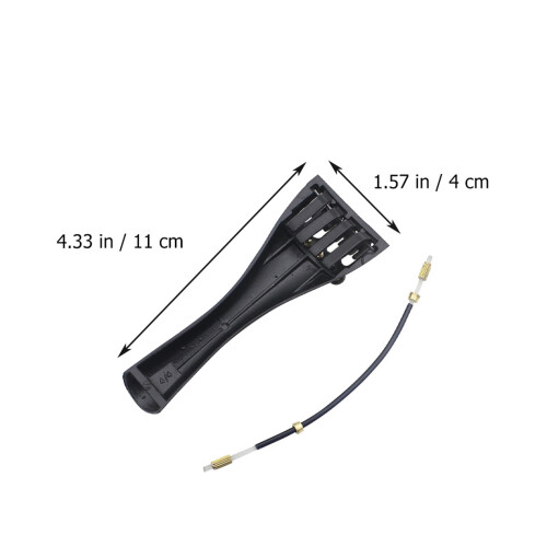 5Stk Violin Tailpiece Mit Feinstimmer Aus Robustem Aluminium Schwarz 1