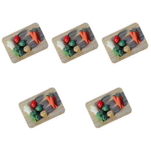 5Pièces Mini Planche Éducative Bois Assortie Décor Maison 1