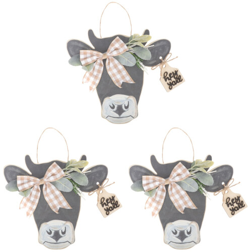 3Pièces Signes Bois Suspendus Accueil Décor Maison Style Rustique 1