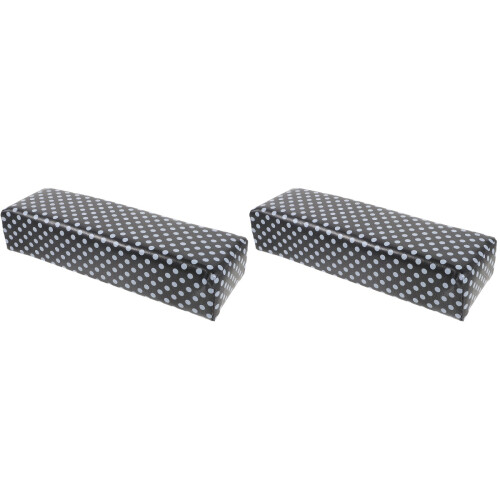 2Pièces Repose-Mains PU Noir Pour Ongles Confort Et Style 1