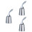 3Pièces Bouchons Bouteille De Vin Lever Vertical Silicone Argent 5