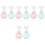 8Pièces Distributeurs Moussant Compact Couleurs Variées 3