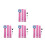 4Ensembles Croissance Enfants Sticker Mural Animaux Rose 4