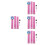 4Ensembles Croissance Enfants Sticker Mural Animaux Rose 5