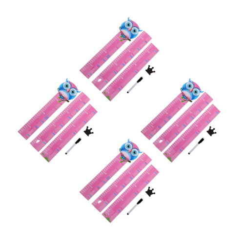 4Ensembles Croissance Enfants Sticker Mural Animaux Rose 1