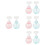 8Pièces Distributeurs Moussant Compact Couleurs Variées 6