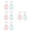 8Pièces Distributeurs Moussant Compact Couleurs Variées 7