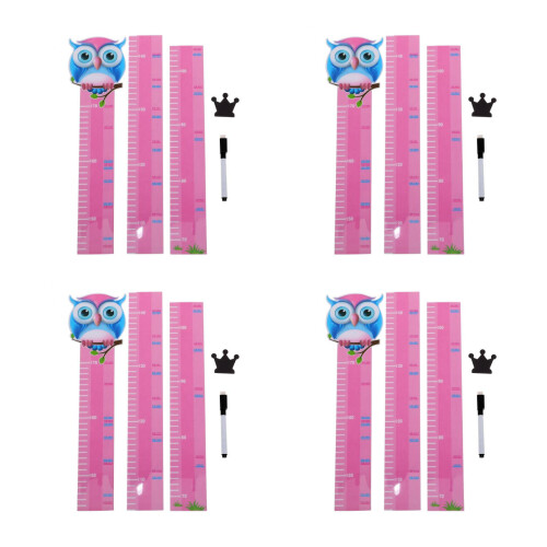 4Ensembles Croissance Enfants Sticker Mural Animaux Rose 2