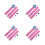 4Ensembles Croissance Enfants Sticker Mural Animaux Rose 7