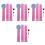 4Ensembles Croissance Enfants Sticker Mural Animaux Rose 9