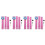 4Ensembles Croissance Enfants Sticker Mural Animaux Rose 10