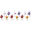 12Pièces Crochets Décor Marguerite Résine 3