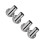 4Pièces Brackets Solides Acier Inoxydable Argent Pour Tringle Porte 2