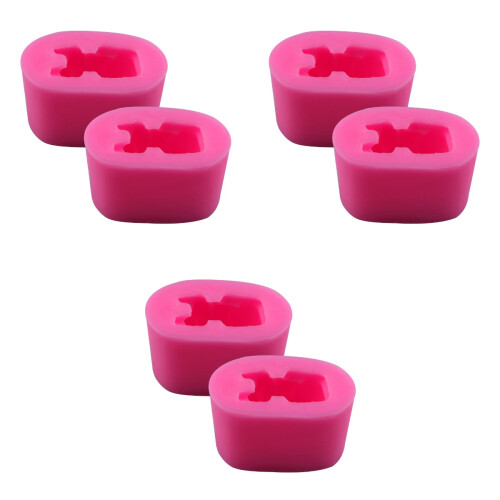 6Pièces Moules Silicone Rose Pour Gâteaux, Bonbons Glace 2